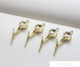 Flower Pearl Pendant Alloy DIY Ear Stud Material Accessories