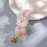 Flower Pearl Side Clip Chinese Style Vintage Headdress