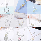Zirconia Flower Pendant Necklace for Women