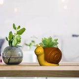 3D Cartoon Snails Cement Silicone Mould Craft Flower Pot Mold