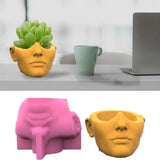 Silicone Succulent Flowerpot Plant Mold Concrete Cement Vintage Style