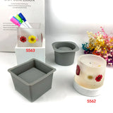Square Hexagonal Garden Flower Pot Silicone Mold DIY Home Decoration