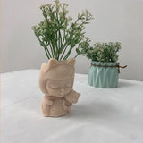 3D Cat Girl Flower Pot Silicone Mold