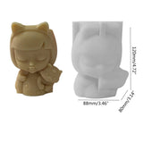 3D Cat Girl Flower Pot Silicone Mold