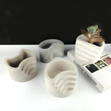 Silicone Flower Pot Cement Mold for DIY Pen Holder Home Decor