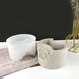 Silicone Flower Pot Cement Mold for DIY Pen Holder Home Decor