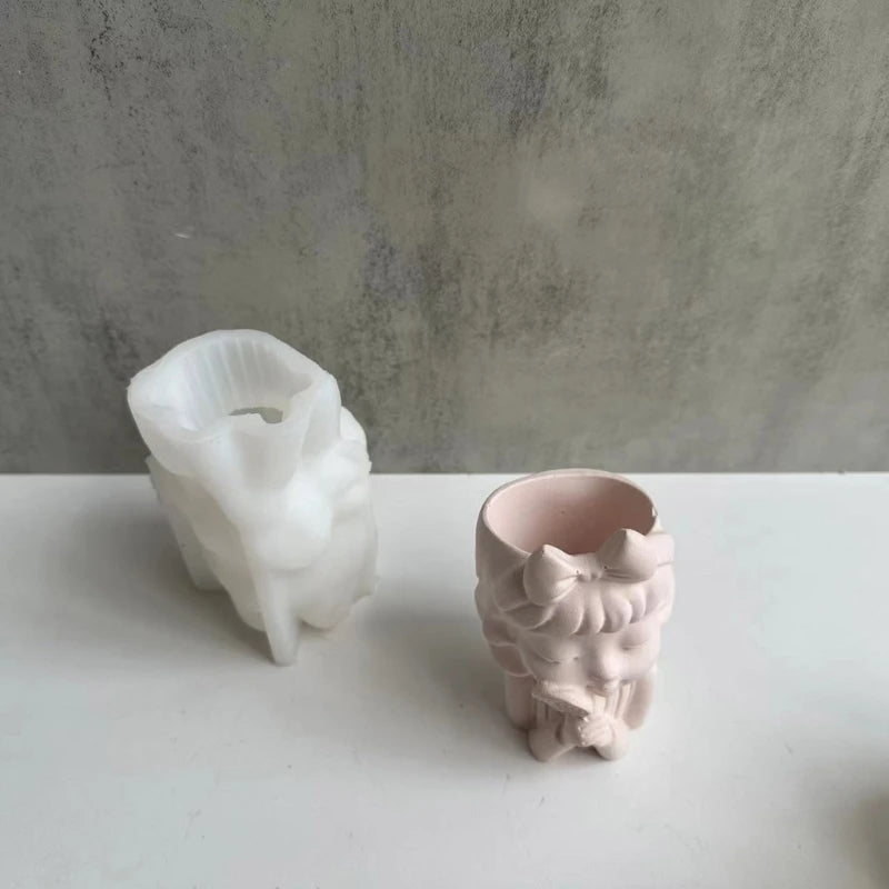 Silicone Flower Pot Mold for DIY Cement Plant Pot