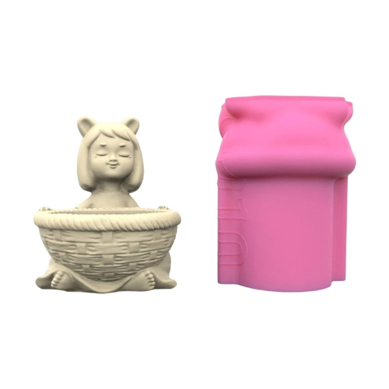 Succulents Concrete Flower Pot Silicone Mold DIY Plaster Cement Mold