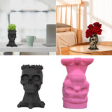 Skull Flower Pot Silicone Mold DIY Candle Holder Mould