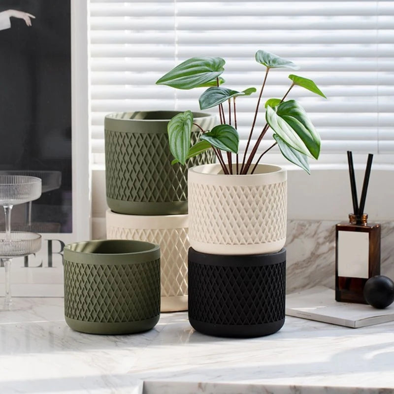 Silicone Resin Flower Pot Succulent Vase Candle Holder Mold