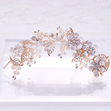Rhinestone Flower Hair Bands Pearl Bridal Barrettes