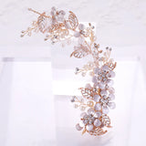 Rhinestone Flower Hair Bands Pearl Bridal Barrettes