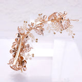 Rhinestone Flower Hair Bands Pearl Bridal Barrettes