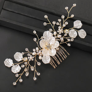 Flower Rhinestone Hair Comb Hair Accessories For Women