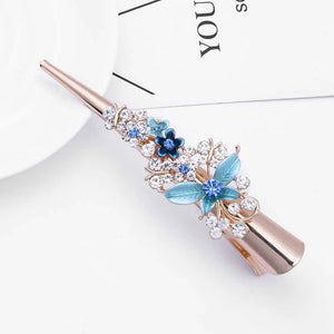 Flower Rhinestone Hair Clip Wedding Headwear Crystal Barrette