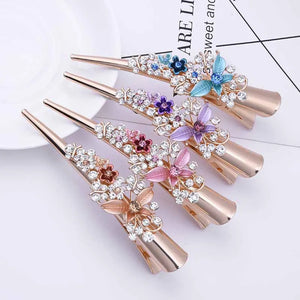 Flower Rhinestone Hair Clip Wedding Headwear Crystal Barrette