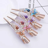 Flower Rhinestone Hair Clip Wedding Headwear Crystal Barrette