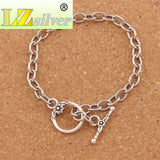 Flower Round Bracelet Toggle Clasp 20pcs Zinc Alloy Jewelry DIY Findings