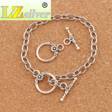 Flower Round Bracelet Toggle Clasp 20pcs Zinc Alloy Jewelry DIY Findings