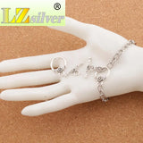 Flower Round Bracelet Toggle Clasp 20pcs Zinc Alloy Jewelry DIY Findings