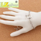 Flower Round Bracelet Toggle Clasp 20pcs Zinc Alloy Jewelry DIY Findings