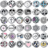 Flower Round Charm Pendant for Bracelet Chain