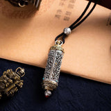 Flower Seed Buddha Gawu Box Pendant Silver National Tide Personality