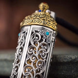 Flower Seed Buddha Gawu Box Silver Pendant Personality Pendant
