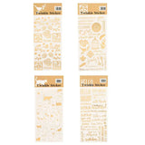 Flower Series Wishes Stickers Epoxy Leaves Metal Stickers