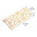 Flower Series Wishes Stickers Epoxy Leaves Metal Stickers