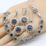 Crystal Zirconia Silver Bridal Jewelry Set for Women