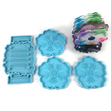 Flower Shape Coaster Epoxy Resin Mold Cup Mat Silicone Mould