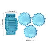 Flower Shape Coaster Epoxy Resin Mold Cup Mat Silicone Mould