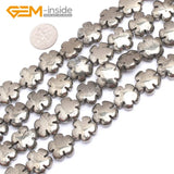 Natural Pyrite Loose Beads 15 Inches Strand DIY Gem-inside