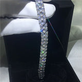 Diamond Flower Bracelet 14K Filled Bridal Party Jewelry
