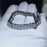 Diamond Flower Bracelet 14K Filled Bridal Party Jewelry