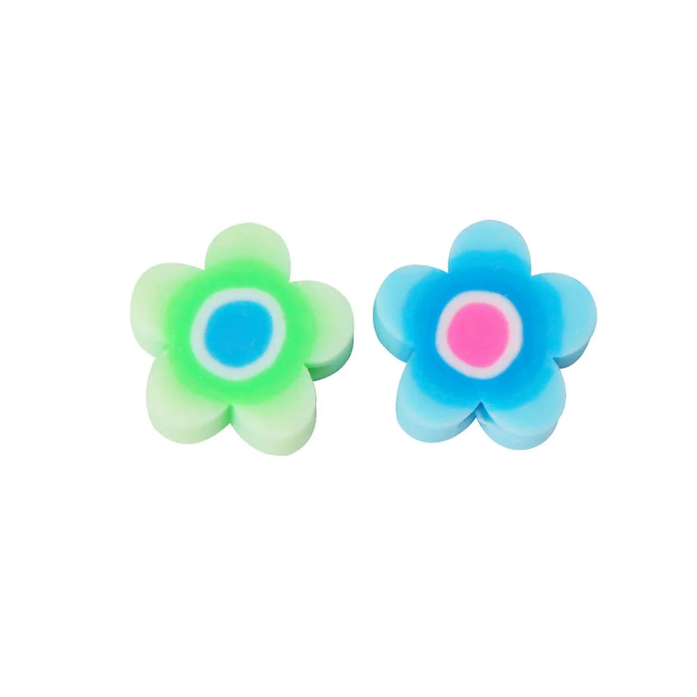 Polymer Clay Flower Beads Mixed DIY Jewelry Making 100Pcs 9mm