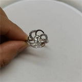 Adjustable Flower Shape Ring Base Mounting Findings for Jewelry