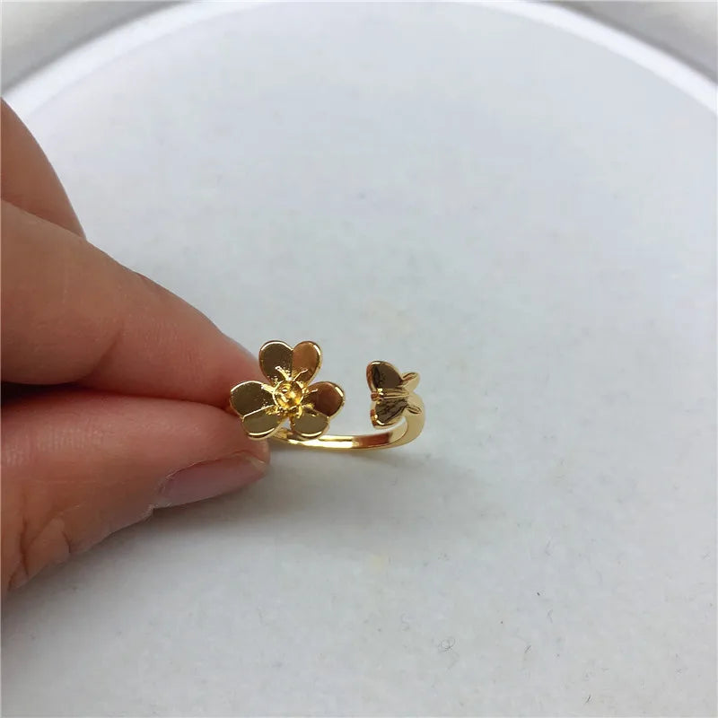 Adjustable Flower Shape Ring Base Mountings Findings Settings