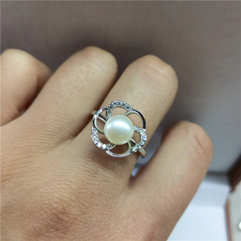 Adjustable Flower Shape Ring Base Mounting Findings for Jewelry