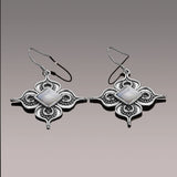 925 Silver Moonstone Flower Drop Earrings