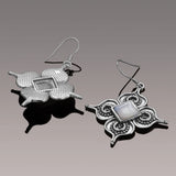 925 Silver Moonstone Flower Drop Earrings