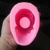 Flower Skull Silicone Mold for Ashtray DIY Plaster Flowerpot Plant Pot Decor