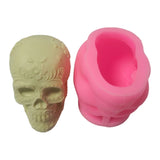 Flower Skull Silicone Mold Keychain Resin Epoxy Craft Polymer Clay Craft DIY
