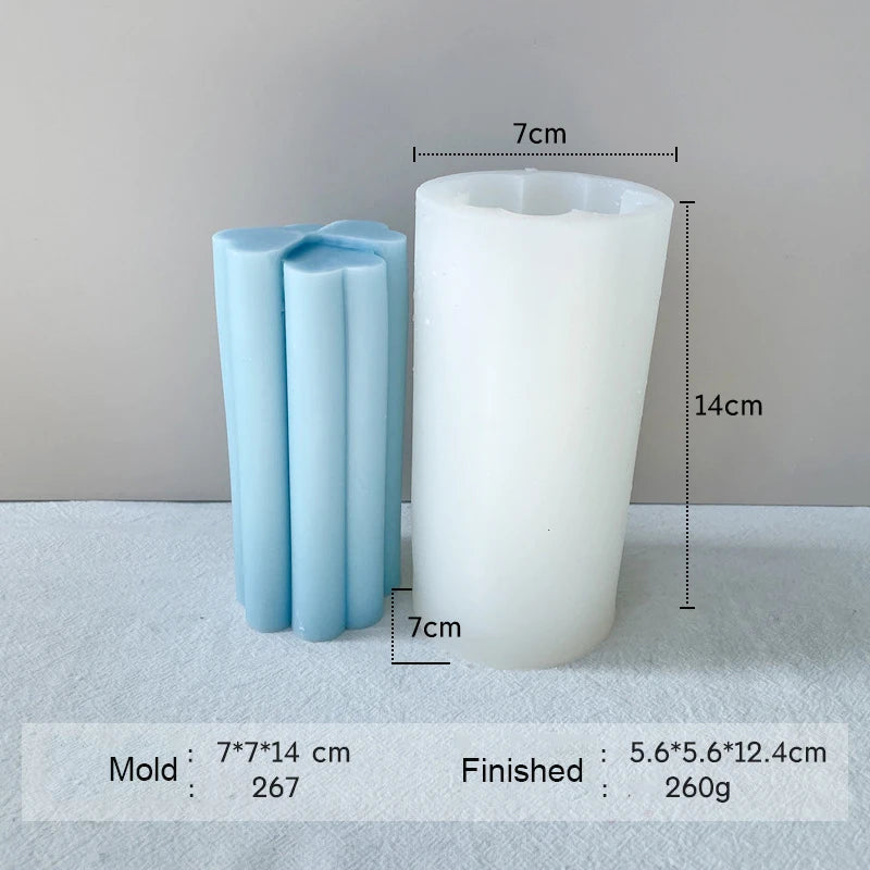 Irregular Candle Silicone Mold Four Leaf Clover Resin Ornament