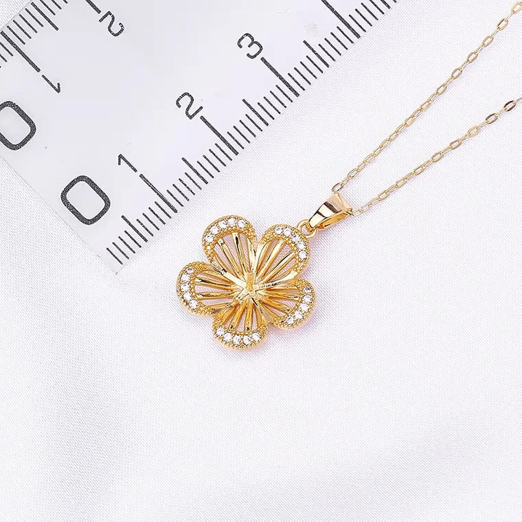 Flower Style Pendant Mount Base for Pearls Stones Beads