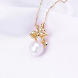 Flower Style Pendant Mount Base for 8-9mm Pearls