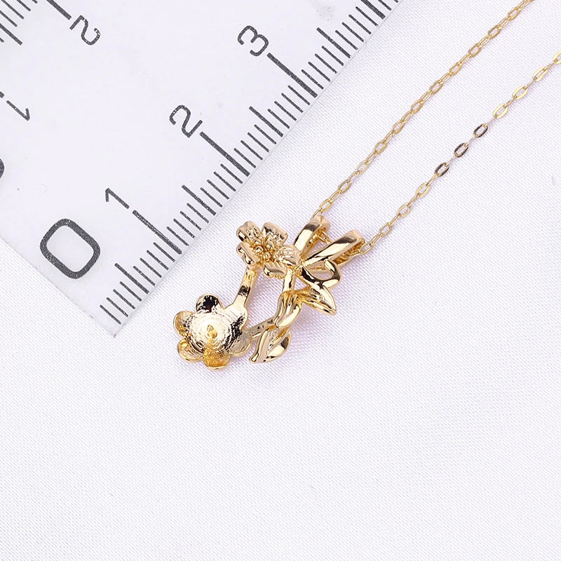 Flower Style Pendant Mount Base for 8-9mm Pearls