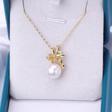Flower Style Pendant Mount Base for 8-9mm Pearls