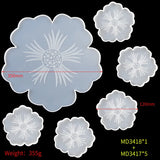 Flower Tea Cup Pad Molds Set for Clay Epoxy UV Resin